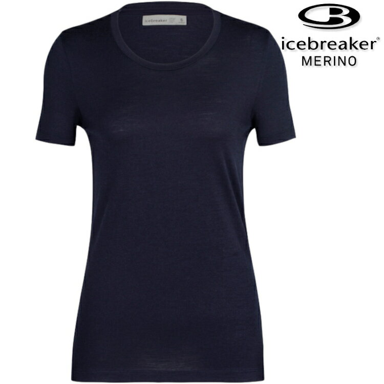 Icebreaker Tech Lite II AD150 女款 美麗諾羊毛排汗衣/圓領短袖上衣-素色 0A59J9 401 深藍