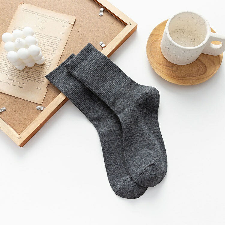 現貨! 秋冬日系中筒襪 純色休閒襪 長筒襪 8