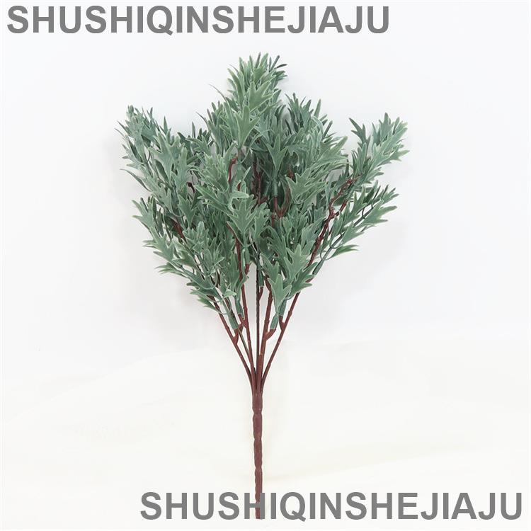 滿280元出貨 仿真花 假花 可開發票 北歐模擬綠植手感植物軟膠野山蕨尤加利插花北歐室內假草裝飾擺件