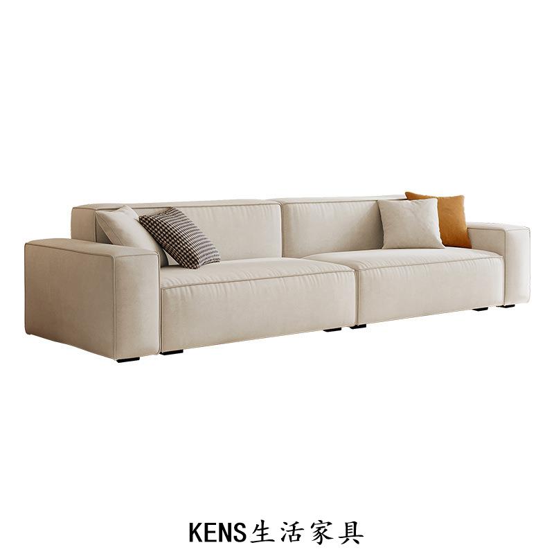 【KENS生活家具】 豆腐塊科技布藝沙發三人位小戶型北歐奶油風方塊現代簡約880515