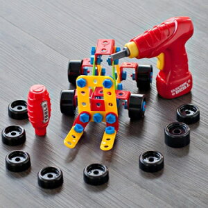 工程玩具可拆卸工程車立體拼裝模型電鉆玩具兒童工具箱擰螺絲拆裝益智汽車 全館免運