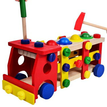 工程玩具兒童拆裝螺母擰螺絲玩具車2-3-6周歲男孩工程車 益智拆裝玩具工具 全館免運