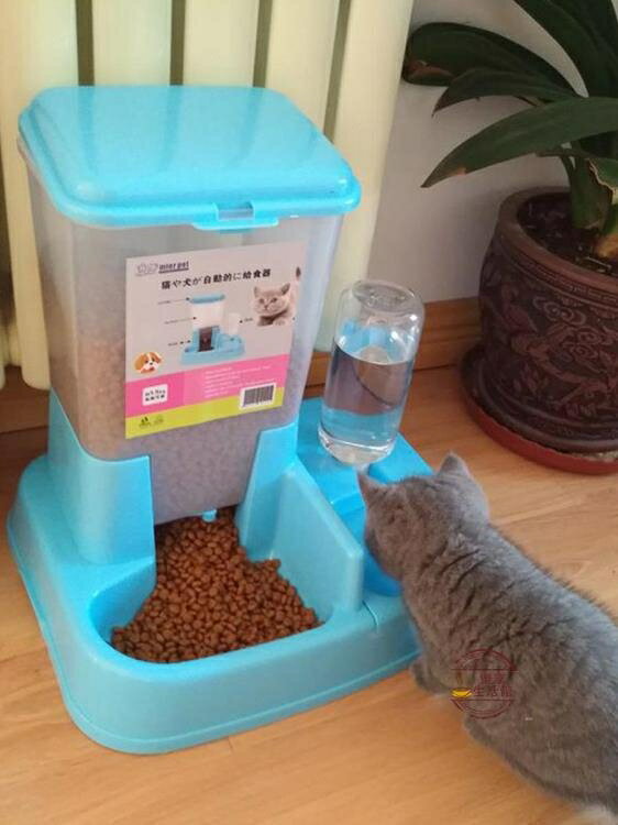 貓咪用品貓碗雙碗自動飲水狗碗自動餵食器寵物用品貓盆食盆貓食盆【快速出貨】 全館免運