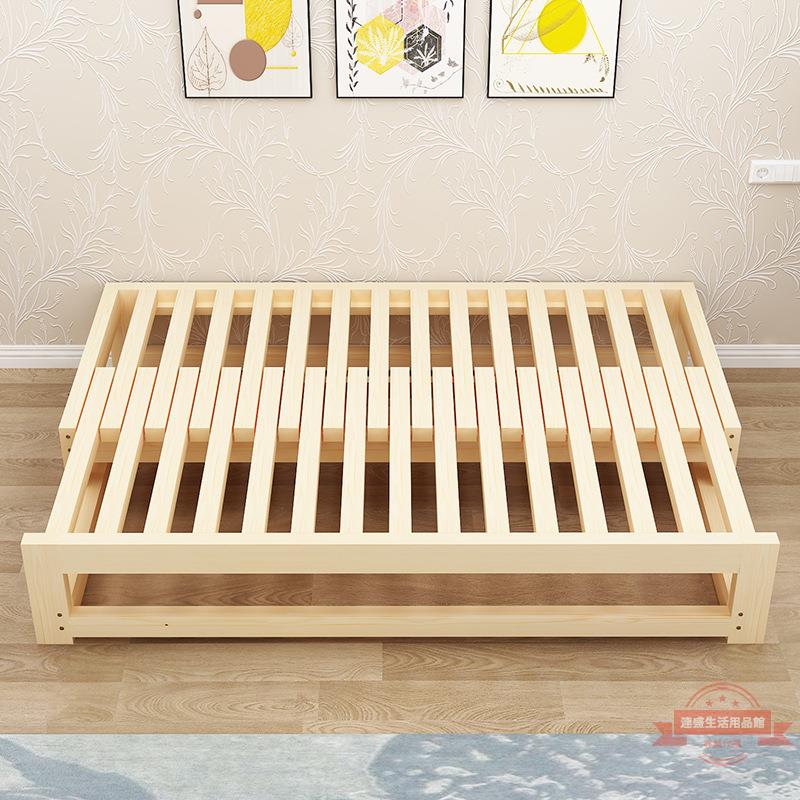 伸縮床實木抽拉床多功能沙發床折疊兩用雙人榻榻米小戶型簡單拼接