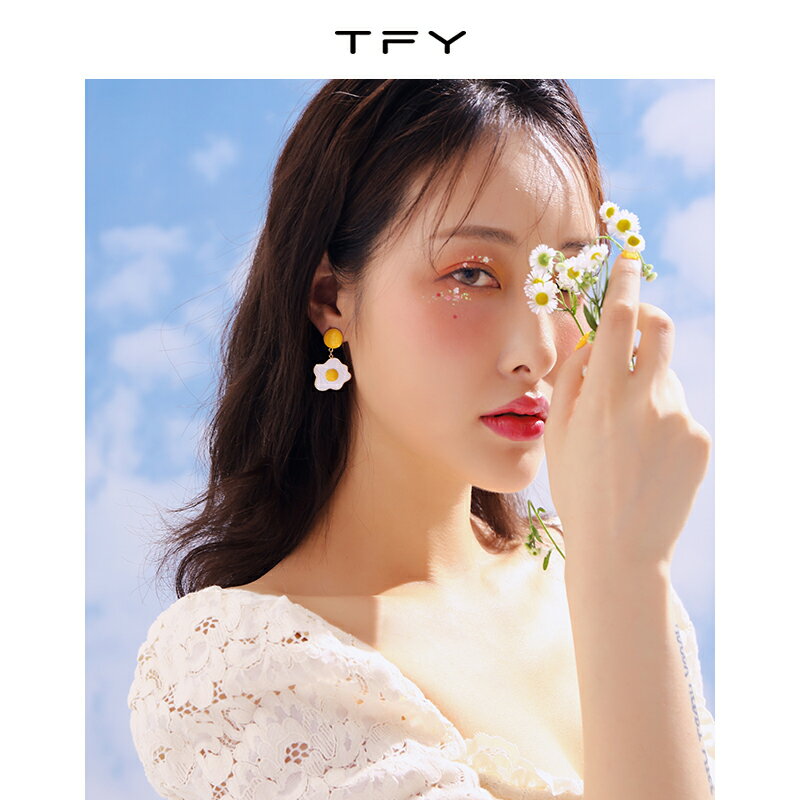 個性煎蛋耳環女夏季款年新款潮設計感小清新耳墜精緻小眾設計