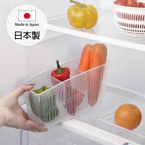 [超取299免運]inomata 冰箱蔬果分隔收納盒 日本製 冰箱分隔整理盒 置物盒 收納籃【SI1665】