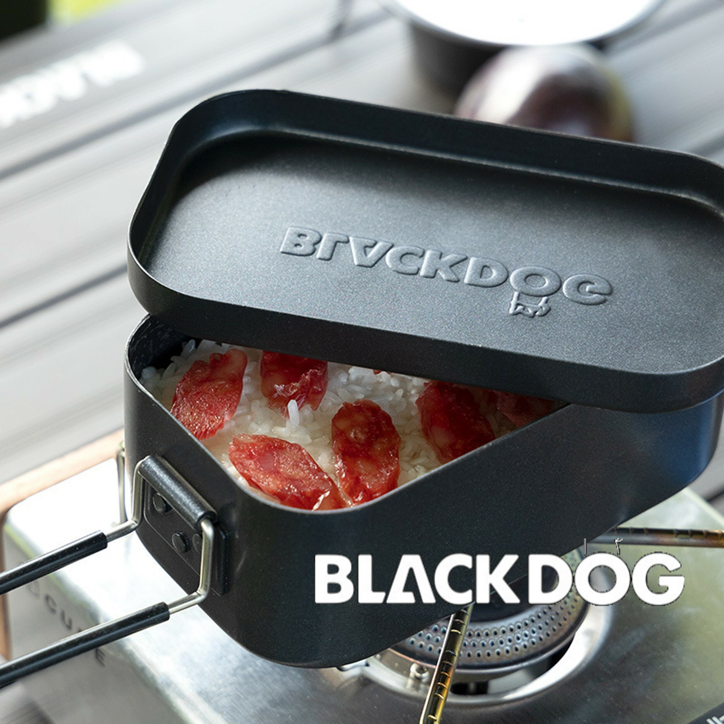 ⭐黑狗 Blackdog 鋁合金 長形餐盒 便當盒 保溫盒 野炊 明火加熱 摺疊把手 露營 戶外