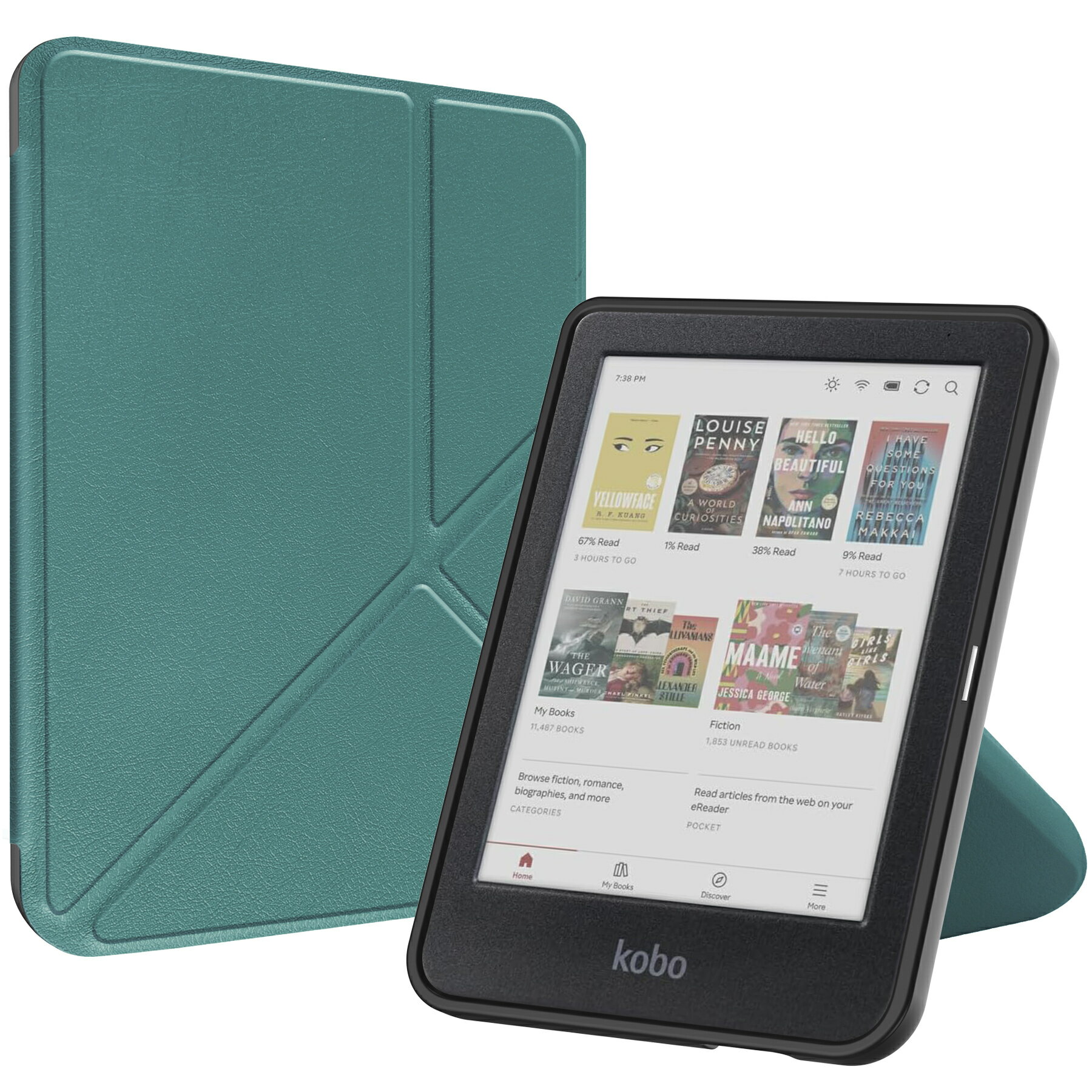 適用KOBO Clara BW/KOBO Clara 2E電子書防摔保護套6英寸小平板電腦KOBO Clara Colour休眠皮套TPU支架軟外殼