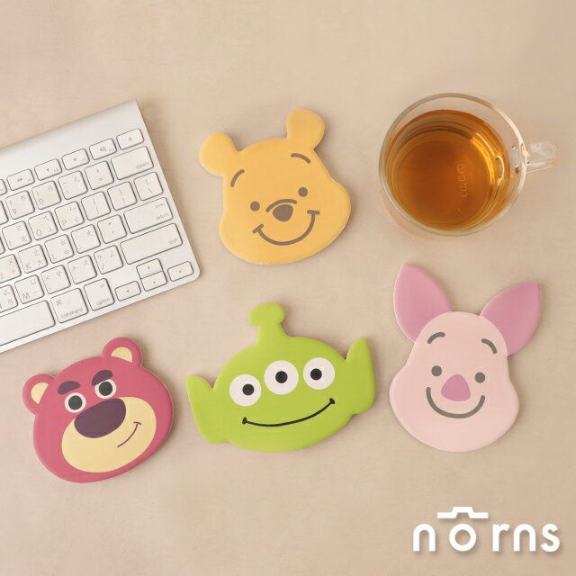 迪士尼Q版陶瓷吸水墊- Norns Original Design正版授權 多用途吸水墊 杯墊 玩具總動員 熊抱哥 三眼怪 小熊維尼 小豬