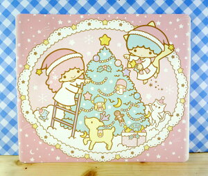 【震撼精品百貨】Little Twin Stars KiKi&LaLa 雙子星小天使 雙面卡片-粉聖誕/介紹 震撼日式精品百貨