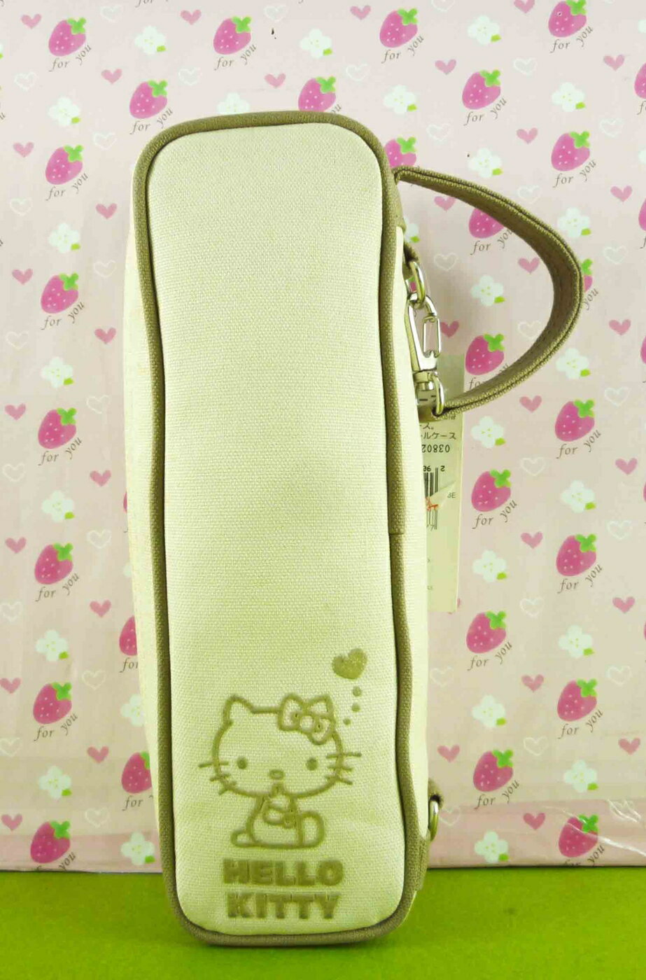 【震撼精品百貨】Hello Kitty 水壺袋-米色【共1款】 震撼日式精品百貨