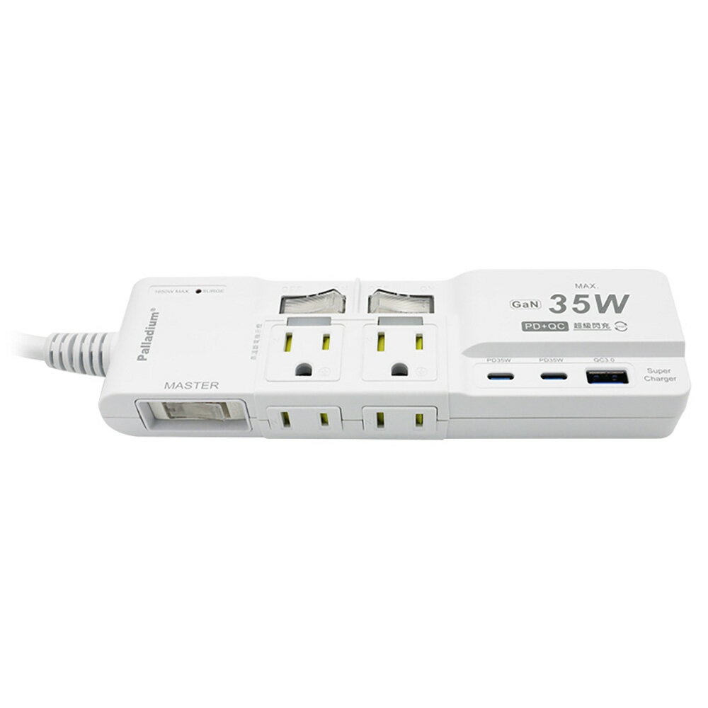 【史代新文具】Palladium K-103PLC 3開4插六尺延長線