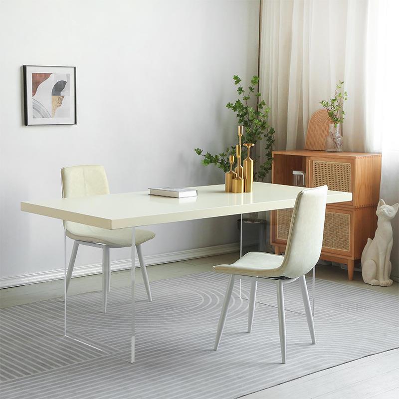 餐桌 奶油懸浮實木大板桌創意懸空書桌小戶型餐廳餐桌