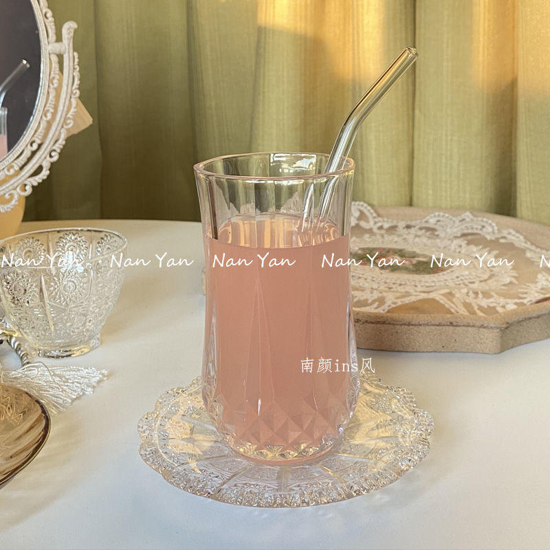 網紅ins咖啡廳冷萃冰美式咖啡杯冰拿鐵玻璃杯加厚古典雞尾酒杯子