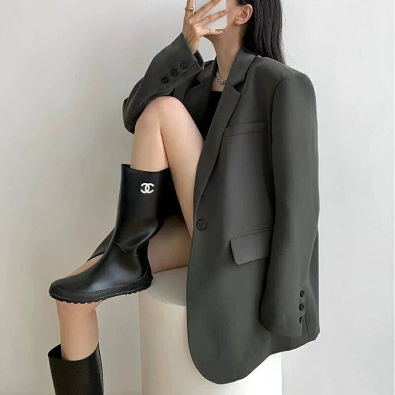 現貨+預購 西裝外套休閒西服-高級設計感時尚春秋女外套2色74km34【獨家進口】【米蘭精品】