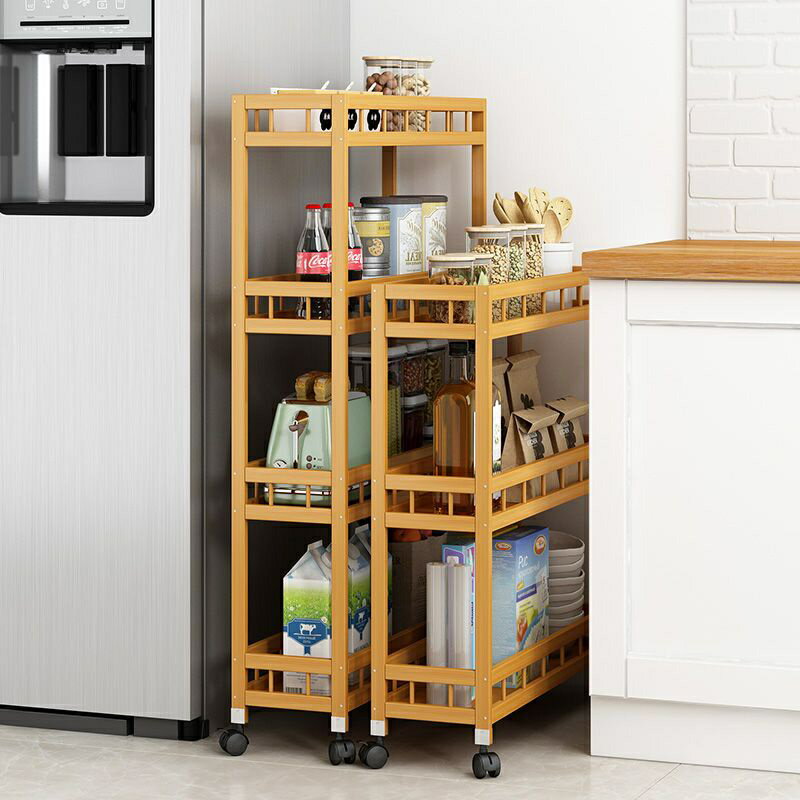 廚房收納架 夾縫架 多層架子 實木置物架 落地衛生間放置架 萬能儲物架
