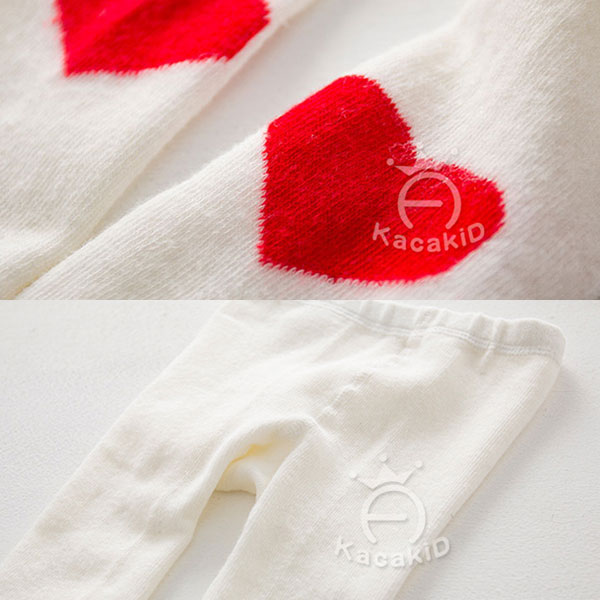 ins 愛心 褲襪 襪子 內搭褲 洋裝 可愛 小禮服 包屁衣 針織 歐美 過年 新年 聖誕節 萬聖節 紅 粉 童 ANNA S. 1