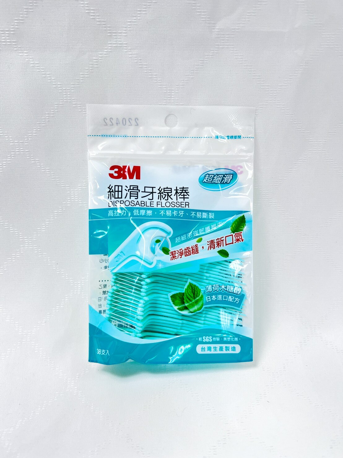 【誠意中西藥局】3M 細滑牙線棒-薄荷木醣醇 38支/包
