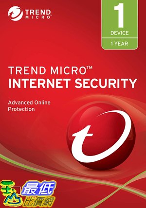 [8美國直購] 暢銷軟體 Trend Micro Internet Security 2019, 1 User [Key Code] 2019