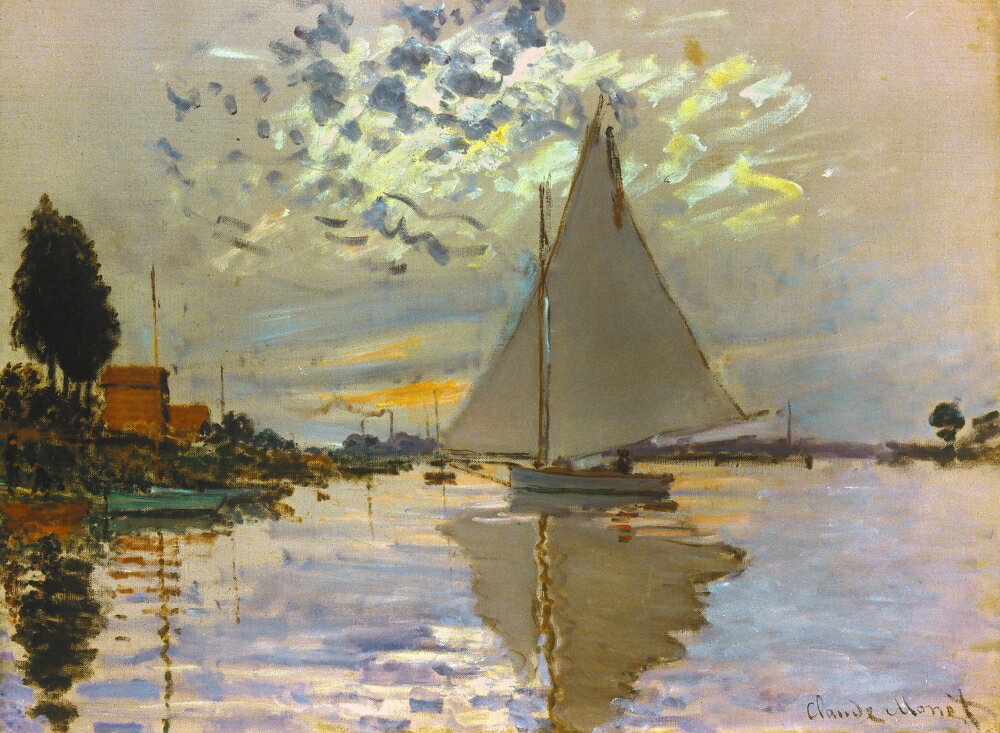 Posterazzi: Monet Sailboat Nat Petit-Gennevilliers Oil On Canvas 1874 ...