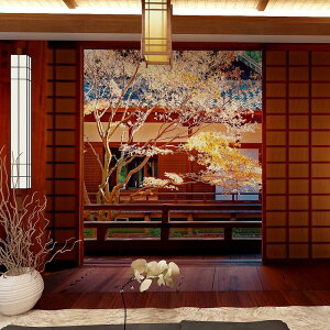 壽司店壁紙和風裝修延伸空間3D壁畫日式餐廳料理店居酒屋裝飾墻布