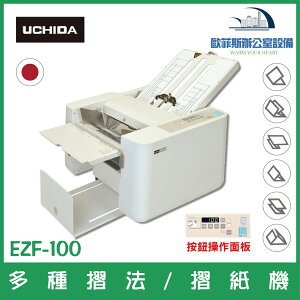 日本製 UCHIDA EZF-100 摺紙機 六種基本摺法 對折/對摺/多種基本摺法 可蓮花摺