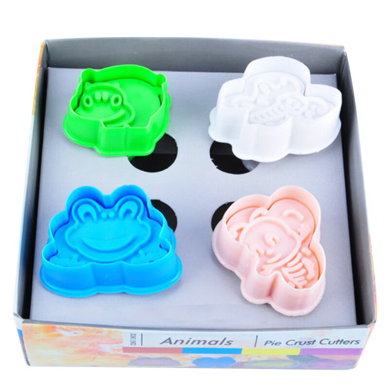 4支裝3D立體卡通餅干模具DIY翻糖蛋糕模具彈簧立體烘焙餅干模19款 3