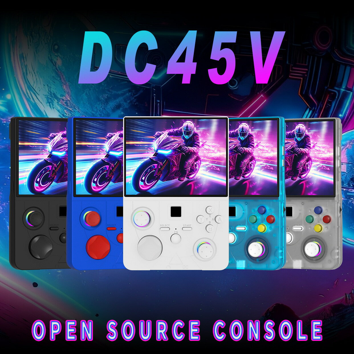跨境新款DC45V掌機復古懷舊4.5寸大屏支持多人聯機RGB燈振動PSPFC【北歐居家生活】