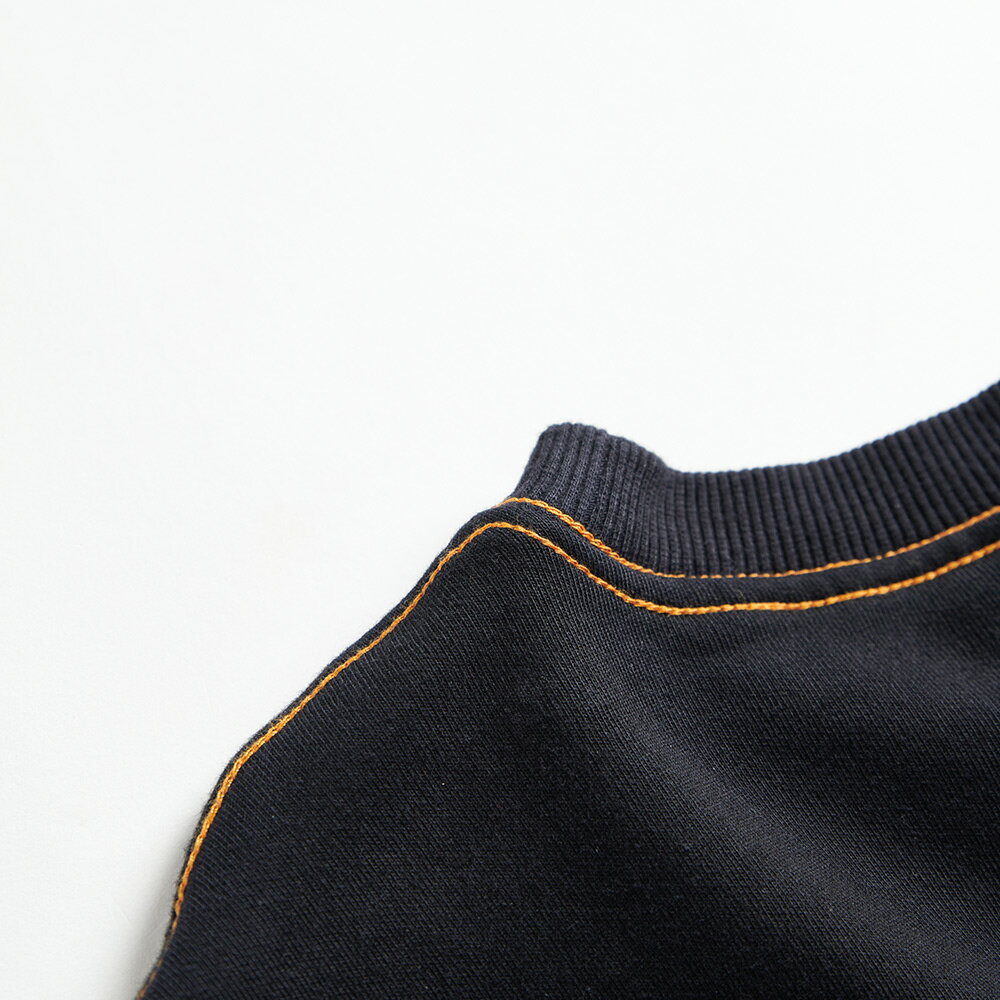 EDWIN 男款 橘標 摔角手E君摔角招式寬版長袖T恤(黑色) 2