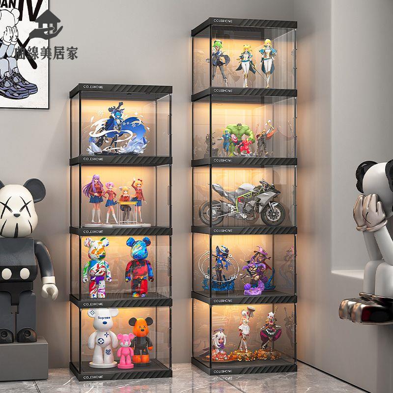 免運 手辦展示架 收納櫃 展示櫃 展示盒 手辦樂高展示櫃積木模型玩具收納透明家用防塵架子高達玩具展示盒 工廠直銷syqh