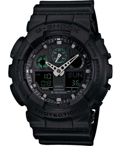 【東洋商行】免運 CASIO 卡西歐 G-SHOCK 經典霸主雙顯錶-黑(限量) GA-100MB-1ADR 原廠公司貨 附保證卡 保固期一年