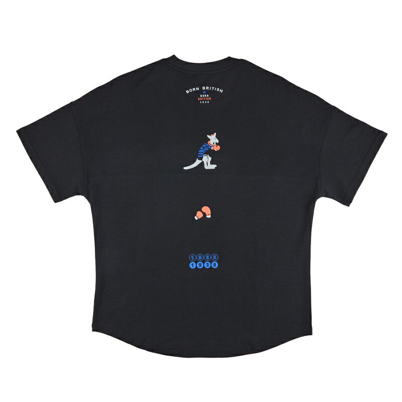 KANGOL 中性短袖T恤 袋鼠印花 黑色 64251017 20 noT92