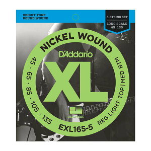 美國製 D'Addario EXL165-5 (45-135) Bass 5弦套弦【唐尼樂器】