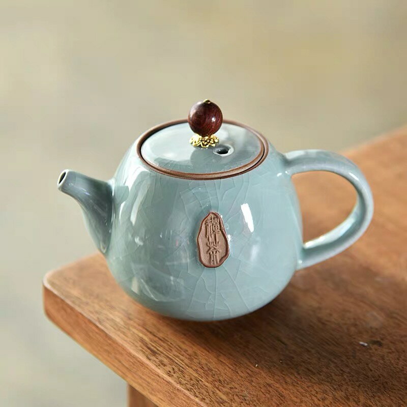 單壺茶壺陶瓷手把壺家用紫砂西施壺過濾杯功夫泡茶杯套裝茶具配
