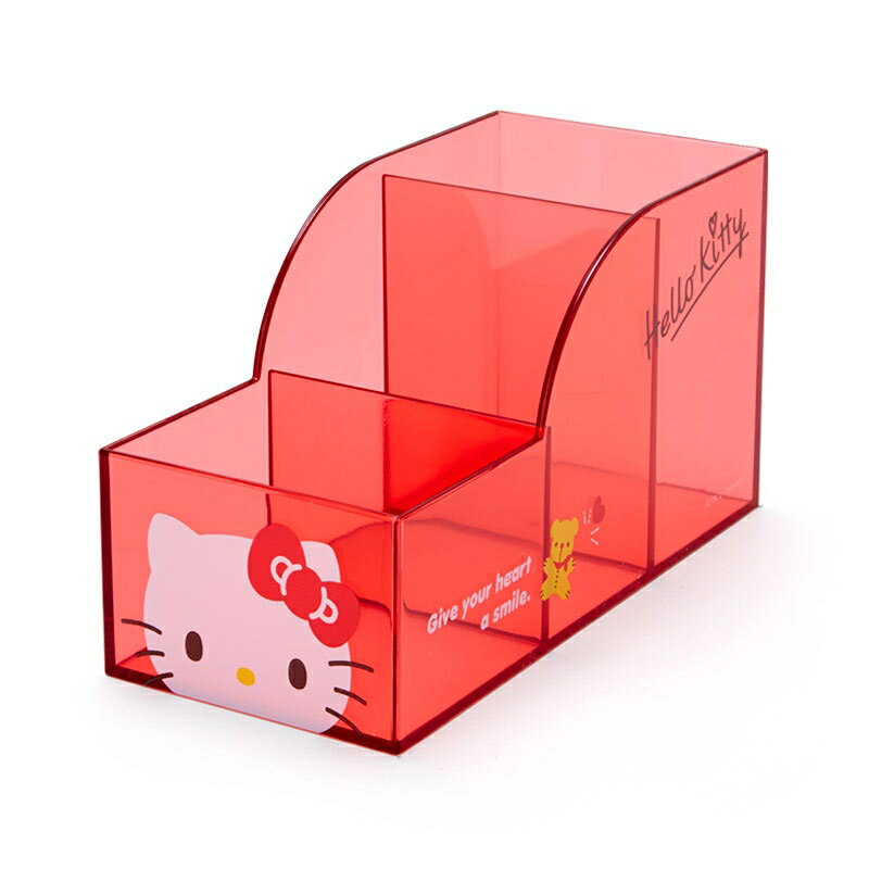 【震撼精品百貨】Hello Kitty 凱蒂貓 日本SANRIO三麗鷗 三層筆筒-紅*58378 震撼日式精品百貨