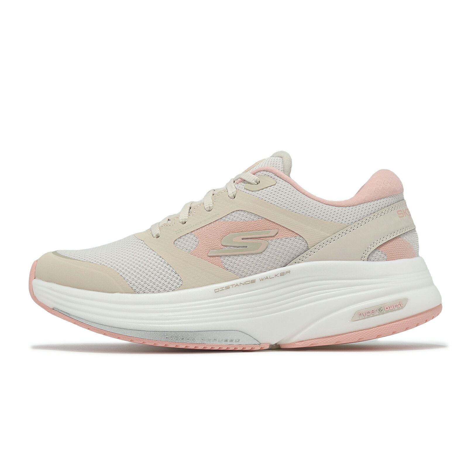 Skechers 健走鞋 Go Walk Distance walker-Sayde 女鞋 米 粉紅 碳板推進 緩衝 125133NTLP