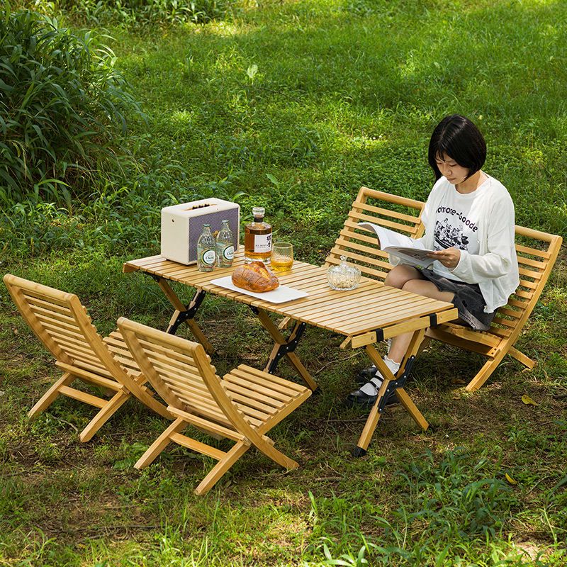 蛋卷桌戶外折疊桌子露營桌野餐桌野外擺攤夜市便攜式桌椅用品裝備-快速出貨