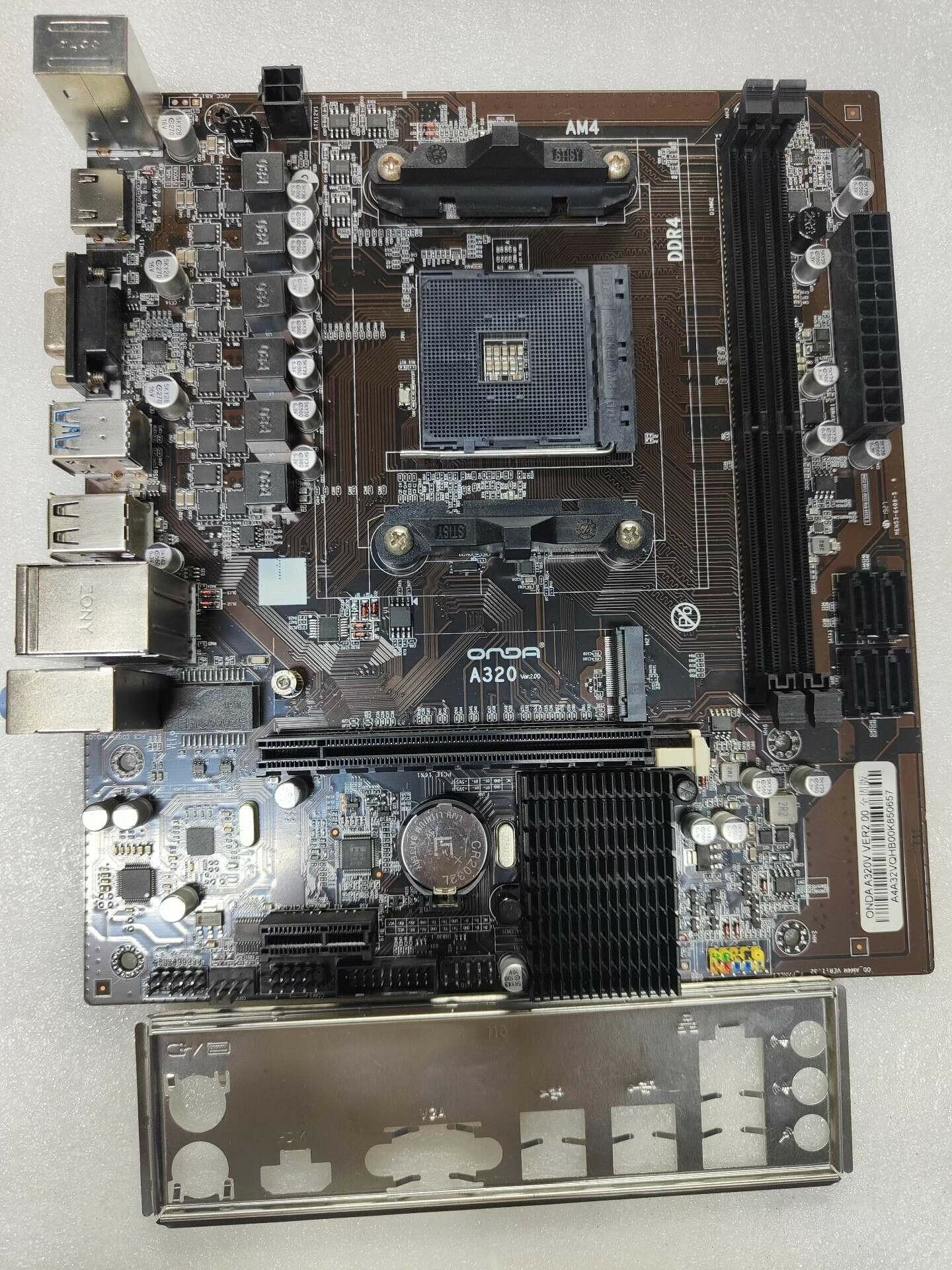 AMD昂達A320主機板 支援1-2代銳龍CPU AM4腳位 拆機板 二手主機板 電腦零組件升級套裝 高效能遊戲主機搭建