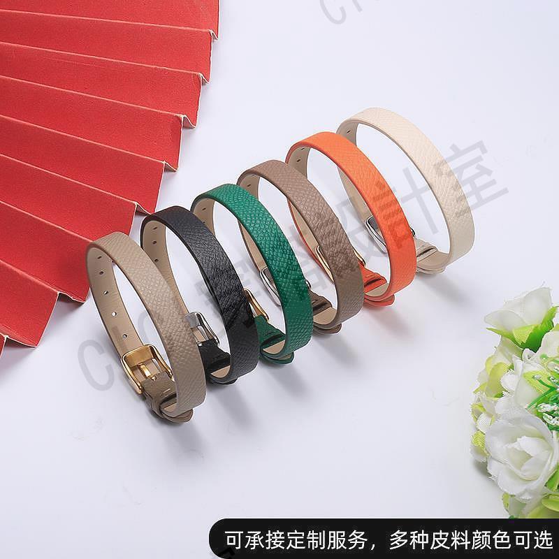 原紋 竹節紋 珠寶皮帶翡翠手繩 一條過整條手環手錶帶黃金小綠表真皮絹絲錶帶【亞德機械五金家居】