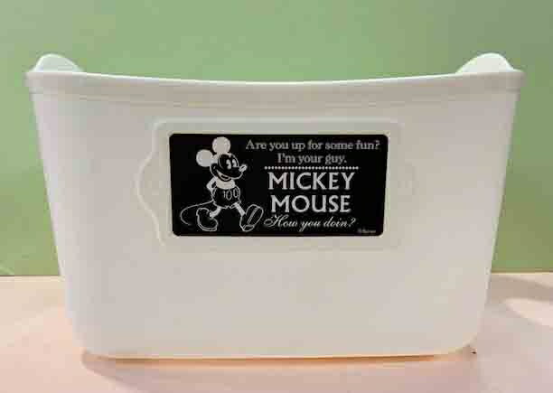 【震撼精品百貨】米奇/米妮 Micky Mouse 迪士尼米奇 2.5L置物桶-白#34221 震撼日式精品百貨
