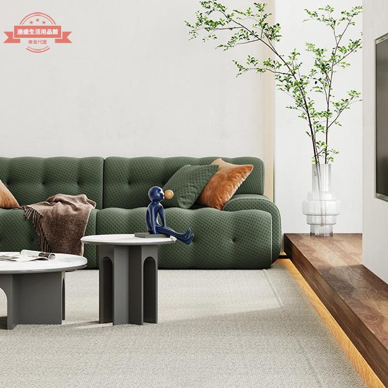意式輕奢布藝沙發方塊小戶型客廳簡約拉扣設計師多人創意拼接沙發