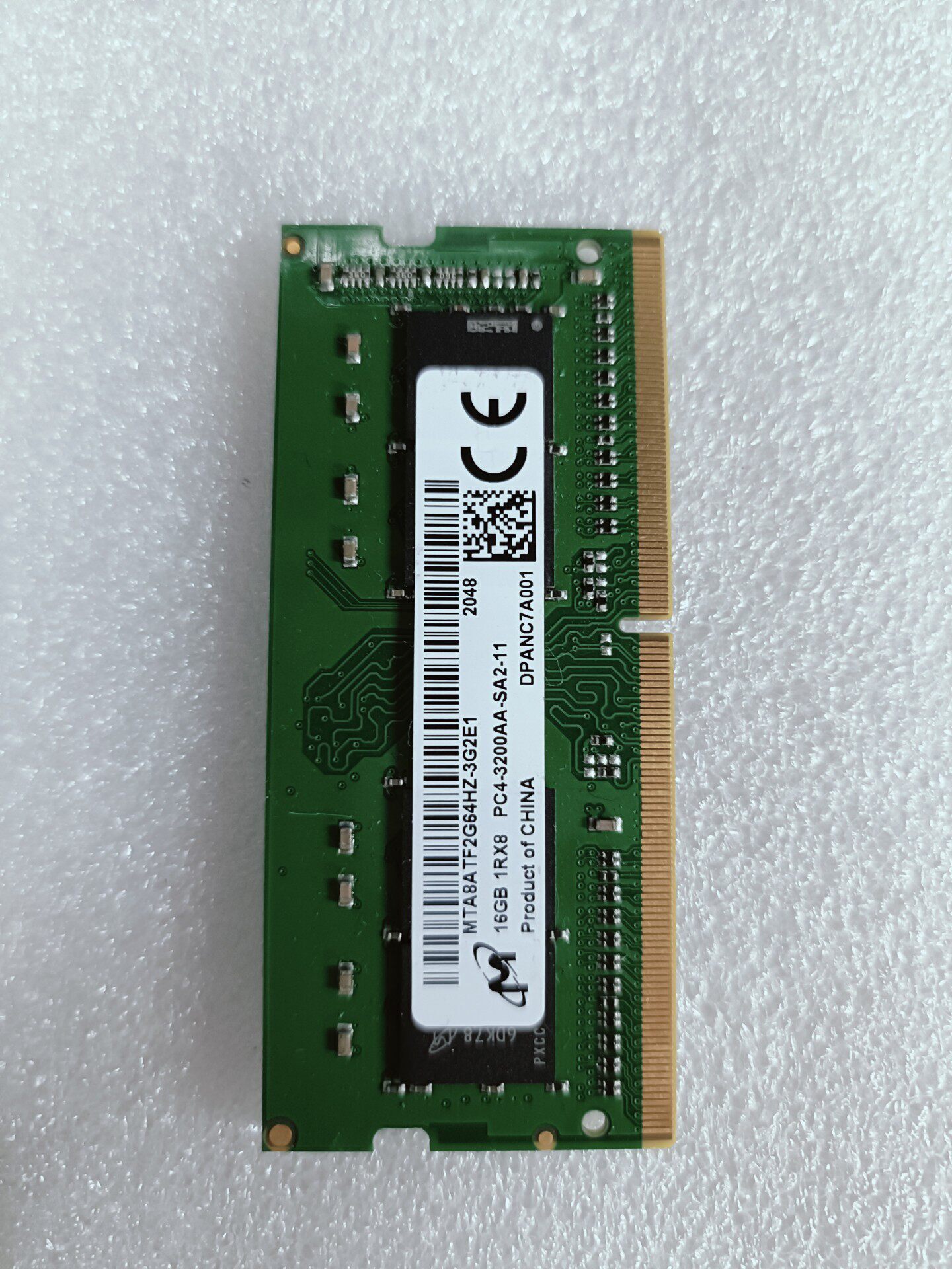 鎂光16GB DDR4 3200筆電記憶體 高效能筆記型電腦升級套件 拆機原廠記憶體條