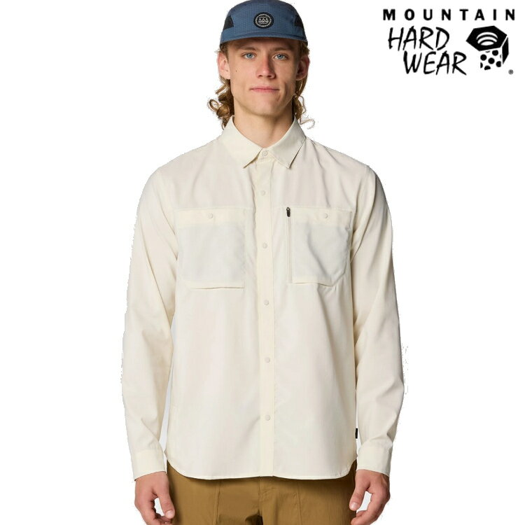Mountain Hardwear Trail Sender 男款 防曬彈性長袖襯衫 2068751 022 石灰