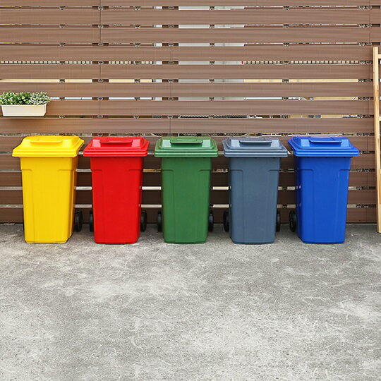 KEYWAY聯府 環保社區輪式垃圾桶120L 台灣製造 輪可推式垃圾桶 資源回收桶 大型垃圾桶 垃圾分類(伊凡卡百貨)