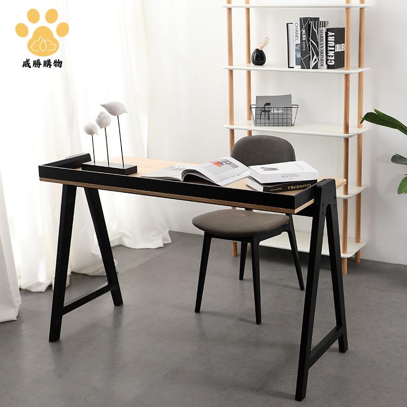 臺式電腦桌簡約現代學生 家用辦公桌帶書架組合兒童書桌單人寫字臺G9/19