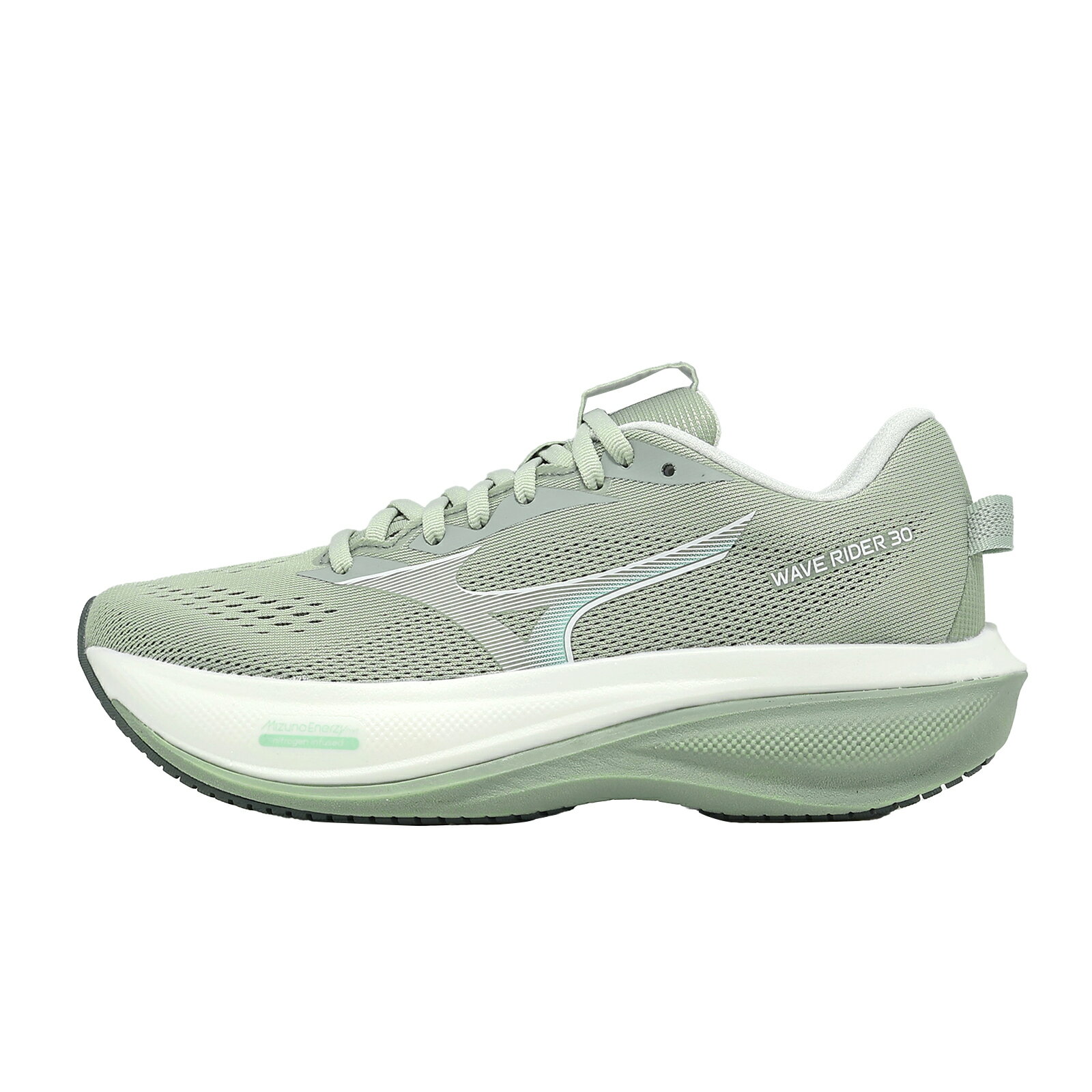 Mizuno 美津濃 慢跑鞋 Wave Rider 30 女鞋 綠 緩震 運動鞋 J1GW2620-76