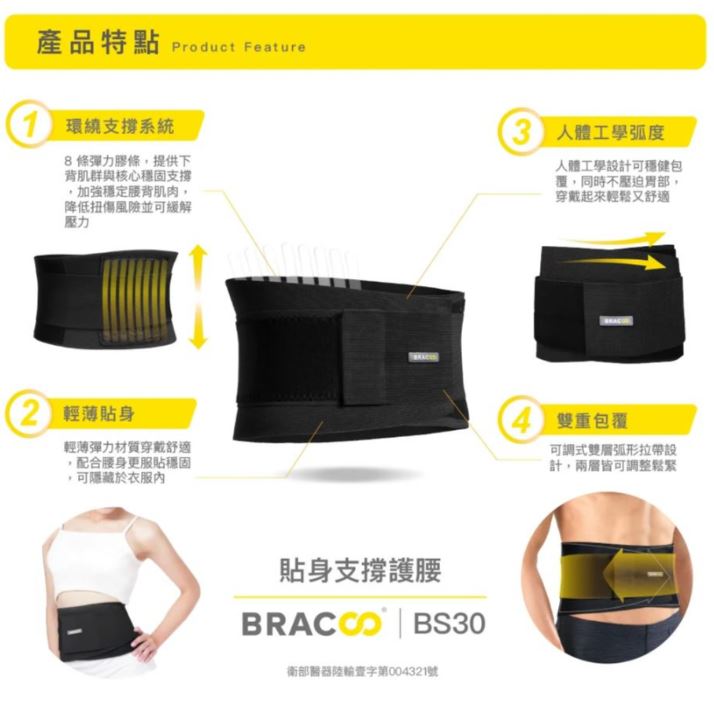 BRACOO奔酷 貼身支撐護腰 BS30 4