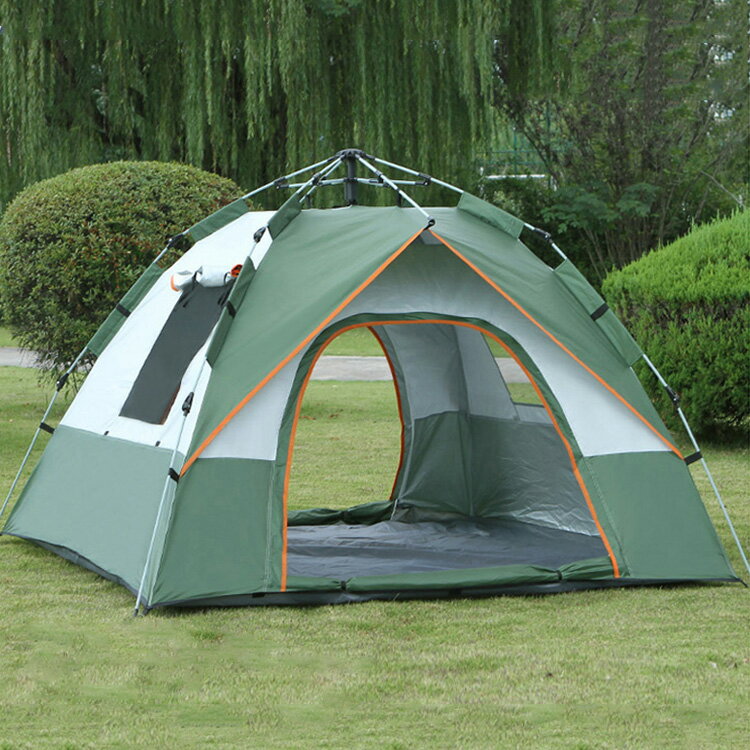 帳篷 戶外 野營 加厚 防雨 3-4人 全自動 野外 防曬 2人露營 野餐 超輕便裝備