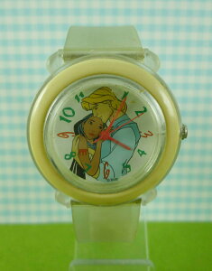 【震撼精品百貨】Disney 迪士尼 Pocahontas 風中奇緣 手錶-圓形白底透明錶面【共1款】 震撼日式精品百貨