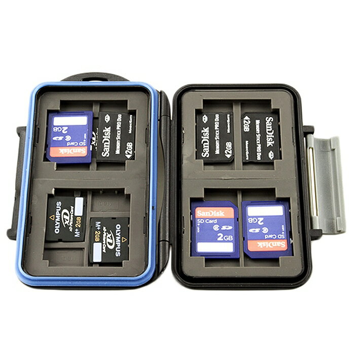 又敗家@JJC 4張CF各2張MicroSD/MSPD/XD/SD記憶卡收納盒,CF卡盒MSPD卡盒SDHC卡盒XD卡盒SD卡盒Memory放置盒Stick收藏盒Pro